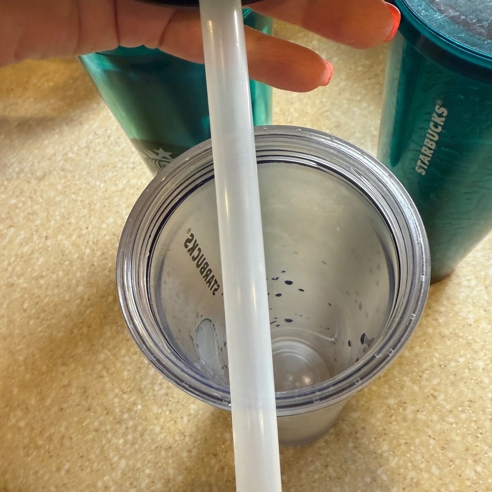 Starbucks Trio: Foil Teal,  Camo and 2008 Frosted Tumblers - Picture 7 of 16
